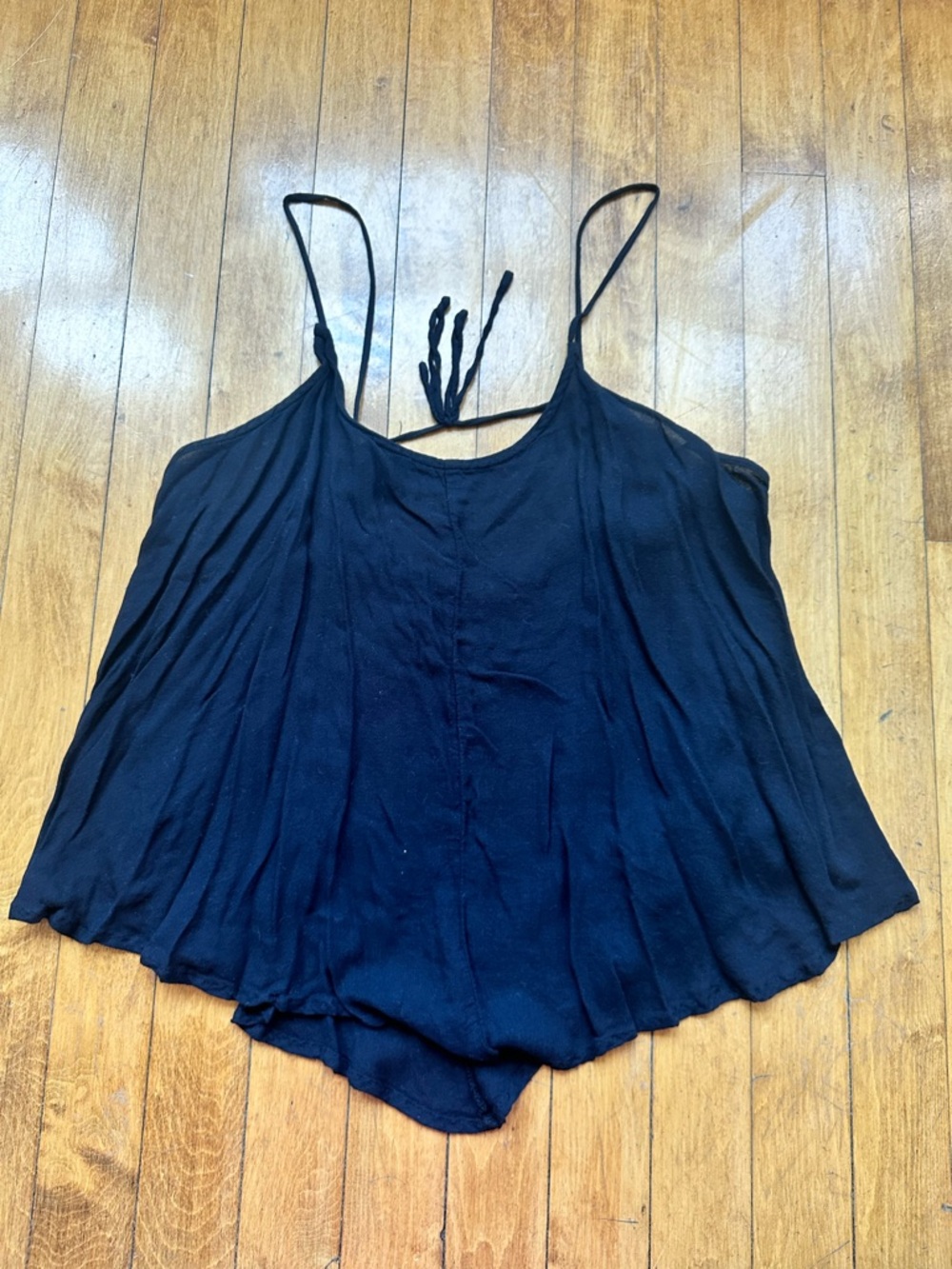 Black Women’s Flowing Tank Top - Lightweight Sleeveless Camisole